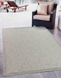 Modern Checkered Design Outdoor-Indoor Rugs Silver 50X80 Cm - thumbnail 2