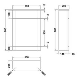 Dezine Nile 550mm Satin Anthracite Wc Unit - thumbnail 2