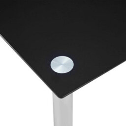 Berkfield Dining Table Black 120X60X75 Cm Tempered Glass - thumbnail 4