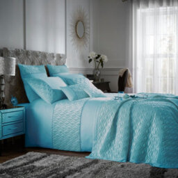 Gc Gaveno Cavailia Gleaming Gemstone Duvet Cover Bedding Set Duck Egg Single 2Pc With Embriodery Quilt Cover - thumbnail 1