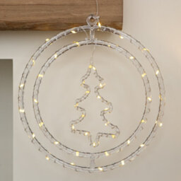 Samuel Alexander 33Cm Light Up Hanging Christmas Tree Ring With Warm White Leds - thumbnail 1