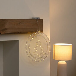 Samuel Alexander 33Cm Light Up Hanging Christmas Tree Ring With Warm White Leds - thumbnail 2