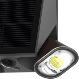Omnisolar Aquila Black Dual-Head Solar Wall Light With Pir Sensor - 800 Lumens - thumbnail 6