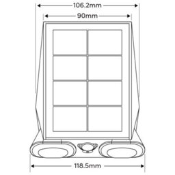 Omnisolar Aquila Black Dual-Head Solar Wall Light With Pir Sensor - 800 Lumens - thumbnail 9