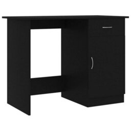 Berkfield Modern Desk Black 100X50X76 Cm Engineered Wood - thumbnail 1