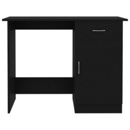 Berkfield Modern Desk Black 100X50X76 Cm Engineered Wood - thumbnail 7