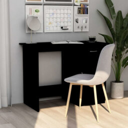 Berkfield Modern Desk Black 100X50X76 Cm Engineered Wood - thumbnail 2