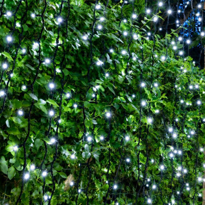Christmas Tree World Crownvine 2 Pack 20 Led Bright White Curtain Lights 2M - Black Rubber Cable (For Crownvine Lights) - image 1