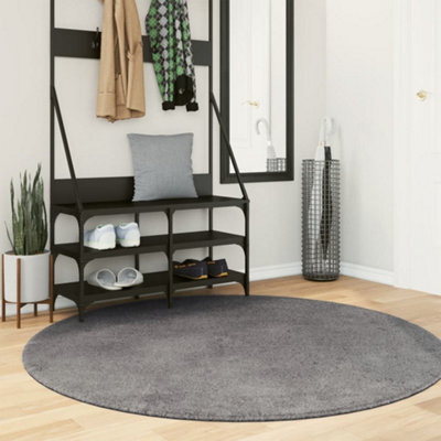 Berkfield Rug Huarte Short Pile Soft And Washable Anthracite Size  160 Cm - image 1