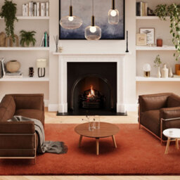 Loomed Sienna Red Luxury Plush Soft Pile Living Area Rug 120Cm X 170Cm - thumbnail 2