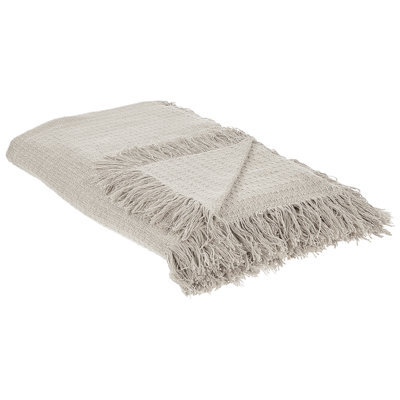 Beliani Bedspread Yerbent Cotton 220 X 240 Cm Light Grey - image 1