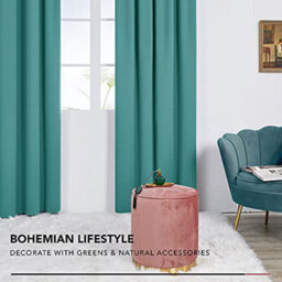 Deconovo Blackout Curtains Super Soft Thermal Insulated Pencil Pleat Blackout Curtains 52X72 Inch Turquoise 2 Panels - thumbnail 7