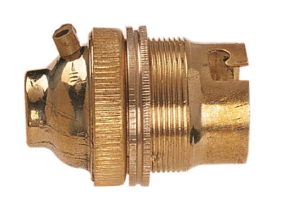 Dencon 217Nb Bc Brass 1/2In Unswitched Lamp Holder Dcn217Nb