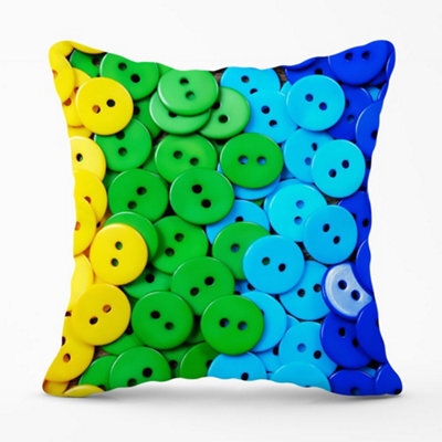 Warren Reed Designer Colourful Buttons Cushions 45Cm X 45Cm - image 1