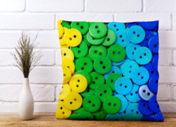 Warren Reed Designer Colourful Buttons Cushions 45Cm X 45Cm - thumbnail 2