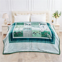 Gc Gaveno Cavailia Sherpa Fluffy Blanket Bed Warm & Cozy Majestic Horse Bed Blanket 5Kg Thermal Warm Heavy Weight Blanket 200X240 - thumbnail 2