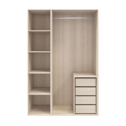 GoodHome Atomia Freestanding Oak Effect Particle Board Wardrobe, Clothing & Shoes Organiser (H)2250mm (W)1500mm (D)580mm - thumbnail 2