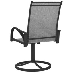 Garden Swivel Chairs 2 Pcs Textilene And Steel Grey - thumbnail 5