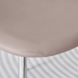 Furniturebox Set Of 2 - Corona Modern Dining Chairs - Cappuccino Faux Leather Chrome Leg Dining Chairs - Kitchen Dining Room Chairs - thumbnail 7
