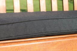 Garden Market Place Garden Furniture Cushion- 3 Seater Garden Bench Cushion In Black - thumbnail 2