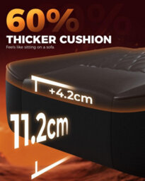 Gtplayer Gaming Chair, Ergonomic Computer Chair With Footrest And Lumbar Support Height Adjustable, Black - thumbnail 7