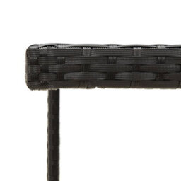 Berkfield Garden Table Black 109X107X74 Cm Poly Rattan And Glass - thumbnail 4