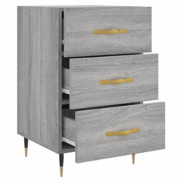 Berkfield Bedside Cabinet Grey Sonoma 40X40X66 Cm Engineered Wood - thumbnail 7