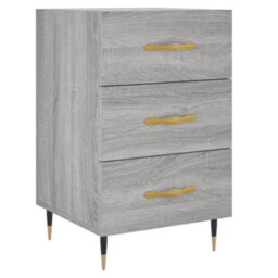 Berkfield Bedside Cabinet Grey Sonoma 40X40X66 Cm Engineered Wood - thumbnail 2