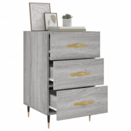 Berkfield Bedside Cabinet Grey Sonoma 40X40X66 Cm Engineered Wood - thumbnail 4