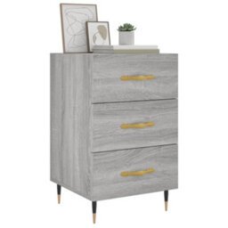Berkfield Bedside Cabinet Grey Sonoma 40X40X66 Cm Engineered Wood - thumbnail 3
