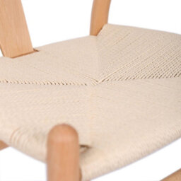 Nicholas Winter Beech Wooden Danish Style Dining Chairs - Natural - Solid Wood Wish Beech Bone Wood Chairs - thumbnail 5