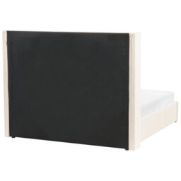 Beliani Ottoman Bed Velvet Lubbon 160 X 200 Cm (Eu King Size) Off-White - thumbnail 8