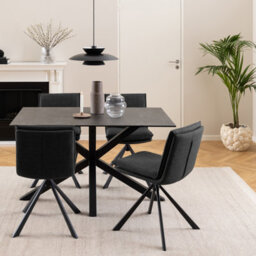 Furniture To Go Heaven Dining Table With Ceramic Black (L) 135Cm Seats Up To 4 - thumbnail 3