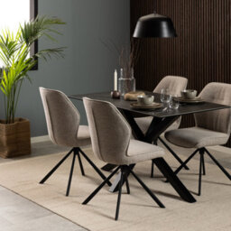 Furniture To Go Heaven Dining Table With Ceramic Black (L) 135Cm Seats Up To 4 - thumbnail 4