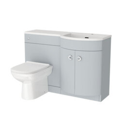 Nes Home 1100mm Matte Grey Rh Basin Vanity, Wc Unit & Back To Wall Toilet - thumbnail 5