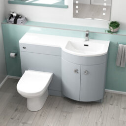 Nes Home 1100mm Matte Grey Rh Basin Vanity, Wc Unit & Back To Wall Toilet - thumbnail 4