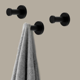 Black Hooks, 5 Pieces Stainless Steel Wall Hooks, Bathroom Hooks, Hooks With Screws And Expansion Tube - thumbnail 3