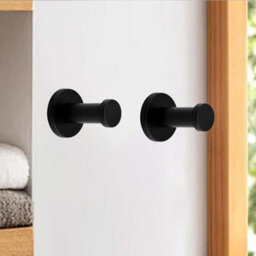 Black Hooks, 5 Pieces Stainless Steel Wall Hooks, Bathroom Hooks, Hooks With Screws And Expansion Tube - thumbnail 4