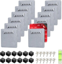 Adhesive Picture Hanger, No-Drill Adhesive Frame Attachment, Photo And Mirror Mounting Brackets, Fixing For Hanging Mirrors - thumbnail 1
