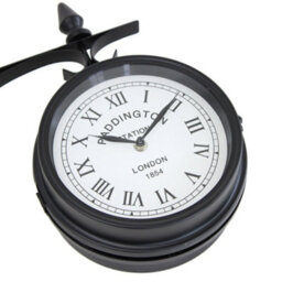 Oypla Double Sided Paddington Station Outdoor Garden Wall Clock - thumbnail 2