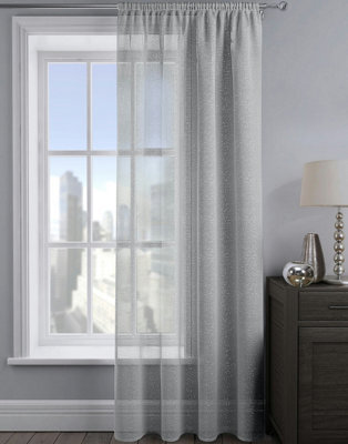 Velosso Alessandria Sparkle Slot Top Voile Panel - Silver - image 1
