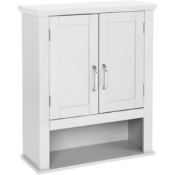 White Bathroom Cabinet W/ Doors&shelves Cupboard Storage Unit 3 Styles Furniture - thumbnail 1