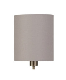 Lighting Supermarket Darwen Square Stick Antique Brass Table Lamp With Grey Shade - thumbnail 3