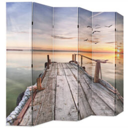 Vidaxl Folding Room Divider 228X170 Cm Lake - thumbnail 2