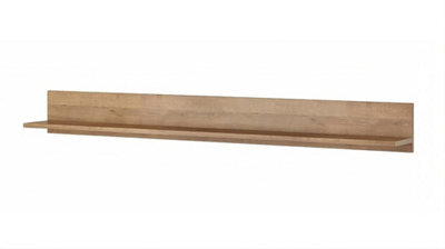 Arte Stylish Larona 02 Wall Shelf 1850mm In Oak Riviera - Showcase Books And Decor Elegantly H200mm D210mm - image 1