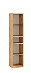 Arte Arca Ar11 Bookcase 35Cm - Modern Dual-Tone, H1712mm W350mm D360mm In Oak Wotan & Arctic White
