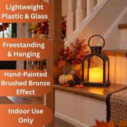 Bronze Effect Led Candle Lantern - thumbnail 4