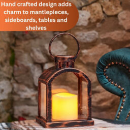 Bronze Effect Led Candle Lantern - thumbnail 5