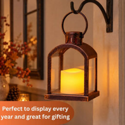 Bronze Effect Led Candle Lantern - thumbnail 6