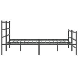 Berkfield Metal Bed Frame Without Mattress With Footboard Black 193X203Cm - thumbnail 6